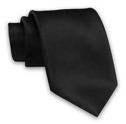 Czarny Jednokolorowy Męski Krawat -Chattier- 8cm, Klasyczny, Elegancki, Gładki, Szeroki. Czarne krawaty i muchy męskie Chattier, bez wzorów, z tkaniny, eleganckie. Za 55.00 zł.