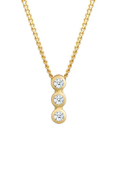 Elli DIAMONDS Damskie Koło Geo Trio z brylantem (0.045 ct.) w żółtym złocie próby 585 Naszyjniki 1 ct. Żółte naszyjniki damskie Elli DIAMONDS, na co dzień, złote. Za 1,289.99 zł.