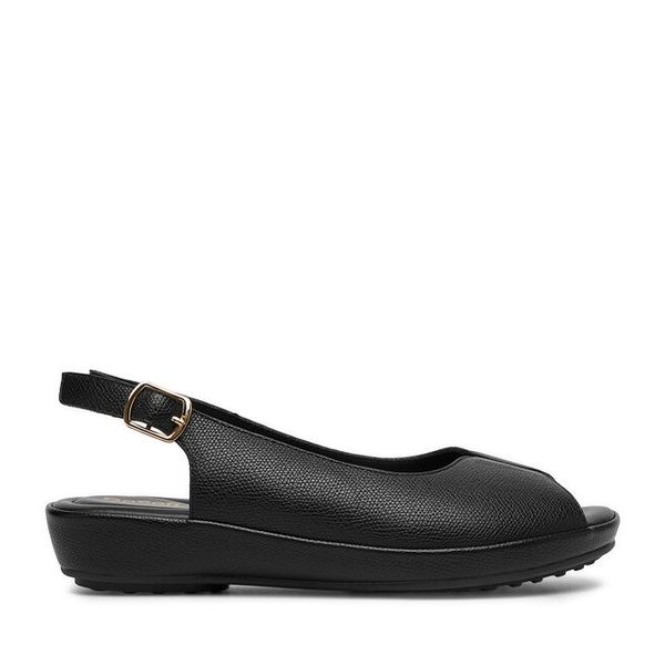 Sandały Go Soft. Czarne sandały damskie GO SOFT, bez wzorów, bez obcasa, na płaskiej podeszwie. Za 119.99 zł.