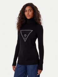 Guess Golf W5BR39 Z2NQ2 Czarny Regular Fit. Czarne golfy damskie Guess, s, z aplikacjami, z wiskozy, bez ramiączek. Za 219.99 zł.