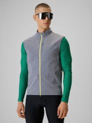 4F Bezrękawnik kolarski męski - szary XXL. Szare kamizelki męskie 4f, m, z materiału. Za 249.99 zł.