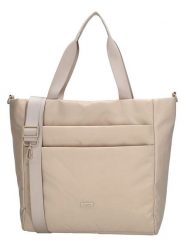 Beagles Shopper bag "Duomo" w kolorze beżowym - 43 x 33 x 15,5 cm rozmiar: onesize. Brązowe shopper bag damskie Beagles, bez wzorów, z materiału, na ramię, bez dodatków. Za 95.99 zł.