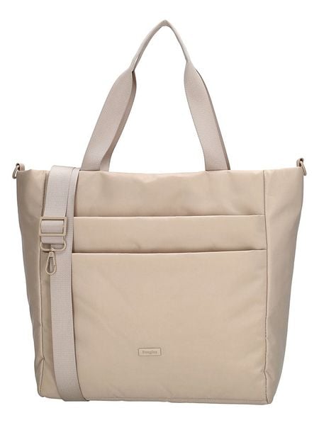 Beagles Shopper bag "Duomo" w kolorze beżowym - 43 x 33 x 15,5 cm rozmiar: onesize. Brązowe shopper bag damskie Beagles, bez wzorów, z materiału, na ramię, bez dodatków. Za 144.24 zł.