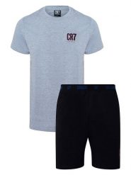 CR7 Piżama w kolorze błękitno-czarnym rozmiar: L. Czarne piżamy męskie CR7, l, bez wzorów, z bawełny, bez ramiączek. Za 122.96 zł.
