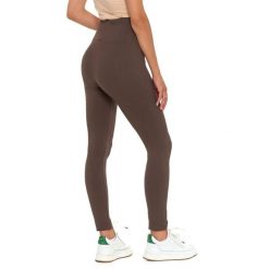Brązowe Damskie Legginsy Moraj. Brązowe legginsy damskie Moraj, m, bez wzorów, prążkowane. Za 39.99 zł.