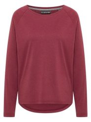 ELBSAND Koszulka "Tinna" w kolorze bordowym rozmiar: M. Czerwone bluzki damskie ELBSAND, m, bez wzorów, bez kołnierzyka, bez ramiączek. Za 100.28 zł.