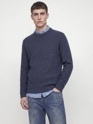 Jack & Jones sweter z dzianiny Mężczyźni niebieski, S. Niebieskie swetry męskie Jack & Jones, m, bez wzorów, z dzianiny, bez kołnierzyka. Za 169.95 zł.