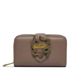 Portfel Just Cavalli. Brązowe portfele damskie Just Cavalli, bez wzorów. Za 319.99 zł.