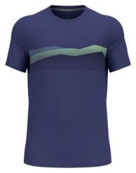Koszulka męska Odlo F-DRY RIDGELINE T-shirt crew neck s/s. Fioletowe t-shirty męskie Odlo, l, bez wzorów, z materiału, bez kołnierzyka. Za 269.99 zł.
