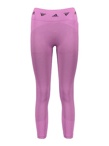 Adidas Legginsy sportowe "AK Brnd" w kolorze fioletowym rozmiar: S. Różowe legginsy damskie Adidas, s, bez wzorów, z materiału. Za 78.66 zł.