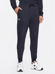 Under Armour Spodnie dresowe Ua Rival Fleece Joggers 1379774 Czarny Loose Fit. Czarne spodnie dresowe męskie Under Armour, bez wzorów, z bawełny. Za 199.99 zł.