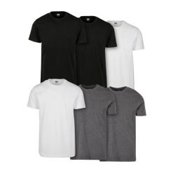 T-shirt Męski Basic 6pak. Białe t-shirty męskie Urban Classics, l, bez wzorów, bez kołnierzyka. Za 189.99 zł.