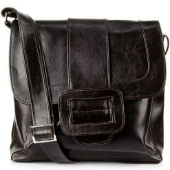 Torebka skórzana damska listonoszka DAN-A T30 czekoladowa. Brązowe shopper bag damskie DAN-A, bez wzorów, ze skóry, bez dodatków. Za 349.99 zł.