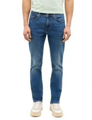 Męskie Spodnie jeansowe Mustang Style Vegas Slim Denim Blue 1016424 5000 583. Niebieskie spodnie materiałowe męskie Mustang, bez wzorów, z denimu. Za 219.99 zł.