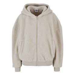 Damska bluza z kapturem zapinana na zamek Urban Classics Oversize Sherpa. Brązowe bluzy z kapturem damskie Urban Classics, na zimę. Za 267.50 zł.