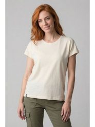 Alife and kickin Koszulka "Sofia" w kolorze kremowym rozmiar: S. Brązowe bluzki damskie Alife and Kickin, s, bez wzorów, z bawełny, bez kołnierzyka, bez ramiączek. Za 43.99 zł.