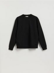 Bluza regular z bawełną - czarny. Czarne bluzy bez kaptura męskie Reserved, l, z bawełny. Za 99.99 zł.