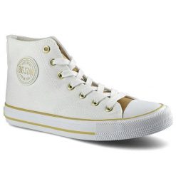 Białe Trampki Big Star Damskie Sznurowane Półbuty. Białe półbuty damskie Big Star, z aplikacjami, z gumy, za kostkę. Za 71.99 zł.