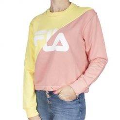 Bluza sportowa damska Fila 687491A473. Żółte bluzy bez kaptura damskie Fila, xs. Za 129.00 zł.