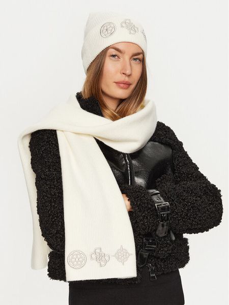 Guess Czapka AW5177 POL01 Biały. Białe czapki zimowe damskie Guess, z materiału. Za 97.00 zł.
