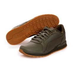 Buty do chodzenia męskie Puma ST RUNNER V3 L. Zielone buty sportowe na co dzień męskie Puma, z gumy, bez zapięcia, trekkingowe. Za 236.16 zł.