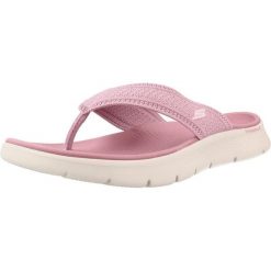 Sandały SKECHERS GO WALK FLEX Rose. Czerwone sandały damskie Skechers, bez wzorów, z materiału, bez obcasa. Za 174.99 zł.