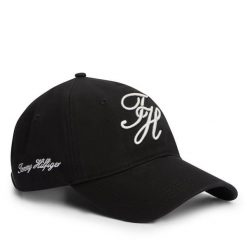 Czapka z daszkiem Tommy Hilfiger. Czarne czapki męskie Tommy Hilfiger, bez wzorów. Za 209.99 zł.