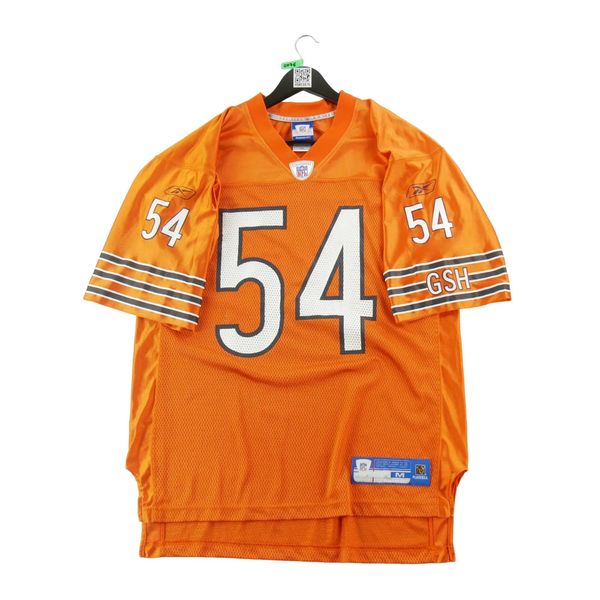 Second life - Reebok koszulka męska NFL Chicago Bears 54 - Stan bardzo dobry. Brązowe t-shirty sportowe męskie Reebok, m, z materiału, bez ramiączek, do piłki nożnej. Za 170.36 zł.