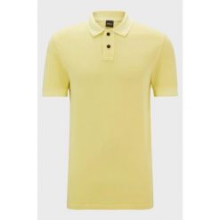Koszulka męska Polo BOSS Prime Bright Yellow regular fit żółta (50507813-737). Żółte koszulki polo męskie Boss, m, bez wzorów, bez ramiączek. Za 219.00 zł.