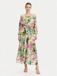 Guess Sukienka letnia W5GT16 WH9Z2 Kolorowy Regular Fit. Sukienki damskie Guess, na lato, xl, z aplikacjami, z syntetyku, bez kołnierzyka, bez ramiączek. Za 599.99 zł.