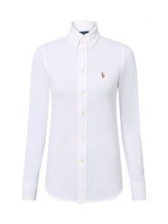 Polo Ralph Lauren bluzka koszulowa Kobiety Bawełna biały, S. Białe bluzki sportowe damskie Polo Ralph Lauren, s, z bawełny, bez kołnierzyka, bez ramiączek. Za 659.95 zł.