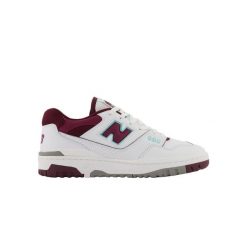Buty sportowe sneakersy New Balance 550 Burgundy Cyan - BB550WBG. Białe buty sportowe na co dzień damskie New Balance, bez zapięcia. Za 788.89 zł.
