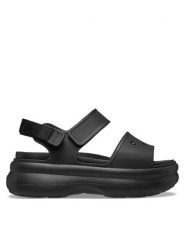 Crocs Sandały Soho Y Strap Sandal 211755 Czarny. Czarne sandały damskie Crocs, bez wzorów, z tworzywa sztucznego, bez obcasa, na płaskiej podeszwie. Za 249.99 zł.