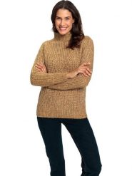 WITT WEIDEN Sweter w kolorze jasnobrązowym rozmiar: 42. Brązowe golfy damskie WITT WEIDEN, ze splotem, bez kołnierzyka. Za 91.56 zł.