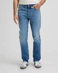 MESKIE SPODNIE LEE DAREN RUGGED BLUES 112376908. Spodnie materiałowe męskie Lee, bez wzorów, z jeansu. Za 219.99 zł.