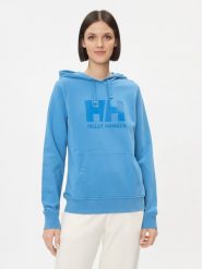 Helly Hansen Bluza Logo 33978 Niebieski Regular Fit. Niebieskie bluzy bez kaptura damskie Helly Hansen, l, z bawełny. Za 429.99 zł.