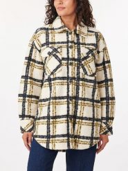 Scotch & Soda Kurtka koszulowa w kolorze kremowo-czarno-oliwkowym rozmiar: M. Brązowe kurtki damskie Scotch & Soda, m, bez wzorów, bez kaptura. Za 162.49 zł.