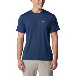 Koszulka sportowa męska Columbia Tech Trail Crew Neck II z krótkim rękawem. Niebieskie t-shirty sportowe męskie Columbia, m, z elastanu, bez ramiączek, trekkingowe. W wyprzedaży za 116.10 zł.