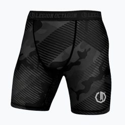 Spodenki treningowe męskie Octagon Legion Line Camo. Czarne szorty męskie OCTAGON, z elastanu, bez kołnierzyka. Za 149.99 zł.
