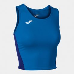 Tank top do biegania damski Joma R-Winner Crop top. Niebieskie topy damskie Joma, xl, bez wzorów, bez kołnierzyka. Za 104.25 zł.