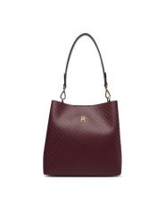 Tommy Hilfiger Torebka Th Icon Shoulder Bag Mono AW0AW19000 Bordowy. Czerwone torebki klasyczne damskie Tommy Hilfiger, bez wzorów, ze skóry, bez dodatków. Za 649.99 zł.