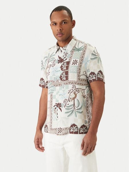 Guess Koszula M6GH80 W2036 Kolorowy Regular Fit. Koszule męskie Guess, l, z aplikacjami, z wiskozy, bez kołnierzyka, bez ramiączek. Za 294.99 zł.