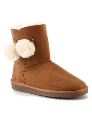 ISLAND BOOT Botki zimowe "Sherbrooke" w kolorze jasnobrązowym rozmiar: 39. Brązowe botki damskie Island Boot, na zimę, z materiału, bez obcasa, bez zapięcia. Za 165.99 zł.