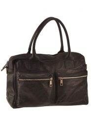 ORE10 Skórzana torebka "Starna" w kolorze czarnym - 34 x 26 x 14 cm rozmiar: onesize. Czarne torebki klasyczne damskie ORE10, bez wzorów, z materiału, bez dodatków. Za 304.99 zł.