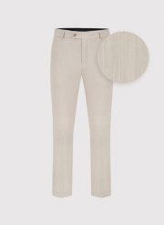 PAKO LORENTE – Beżowe wełniane spodnie garniturowe. Brązowe spodnie wizytowe męskie Pako Lorente, z wełny. Za 799.99 zł.