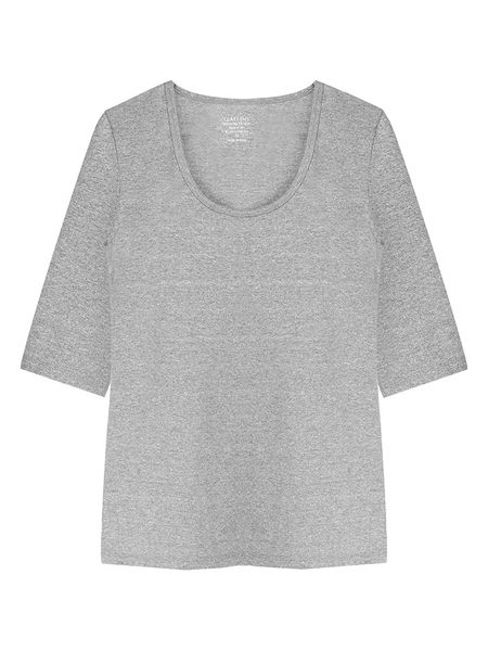 Claesens Koszulka w kolorze szarym rozmiar: L. Szare bluzki damskie Claesens, l, bez wzorów, z bawełny, bez kołnierzyka, bez ramiączek. Za 61.02 zł.