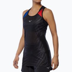 Koszulka do biegania damska Mizuno DryAeroFlow Graphic Tank. Czerwone t-shirty damskie Mizuno, l, bez wzorów, ze skóry, bez kołnierzyka. Za 119.99 zł.