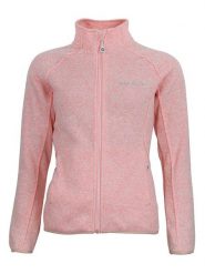 Peak Mountain Kurtka polarowa "Ator" w kolorze łososiowym rozmiar: L. Pomarańczowe kurtki damskie Peak Mountain, l, bez wzorów, z polaru, bez kaptura. Za 183.15 zł.