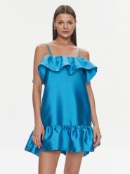 Silvian Heach Sukienka koktajlowa Vestito Corto GPP24396VE Niebieski Regular Fit. Niebieskie sukienki damskie Silvian Heach, bez wzorów, z syntetyku, wizytowe, bez kołnierzyka, bez ramiączek. Za 539.99 zł.