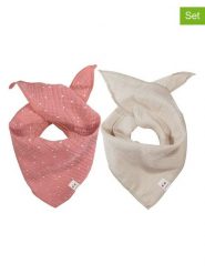 MaxiMo Chusty trójkątne (2 szt.) w kolorze beżowym i jasnoróżowym rozmiar: onesize. Brązowe chusty i apaszki dziecięce Maximo, z bawełny. Za 61.89 zł.